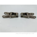 Wood conveying welded bending plate chain
